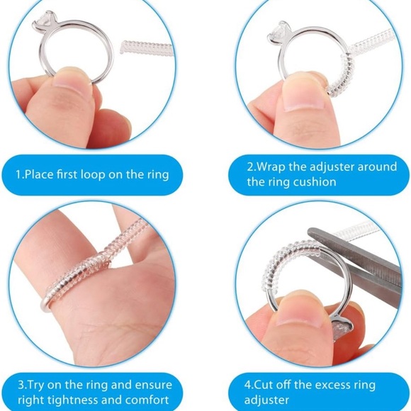 4 rings and ring sets + size adjuster bands - Picture 11 of 12